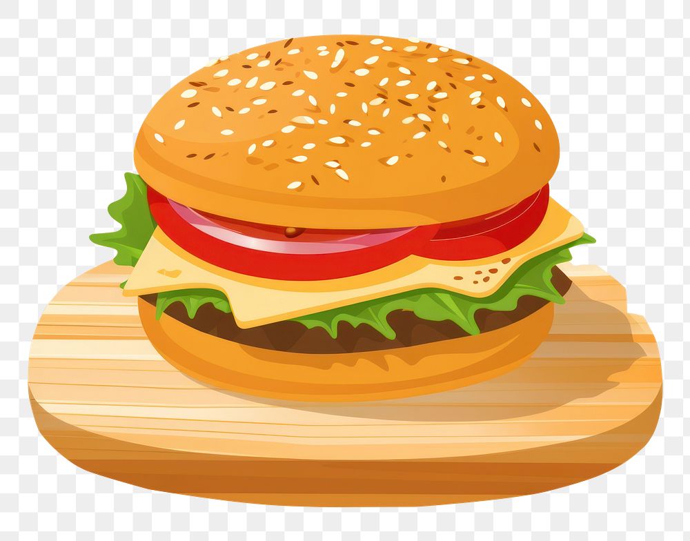 PNG Hamburger food hamburger wood. AI generated Image by rawpixel.