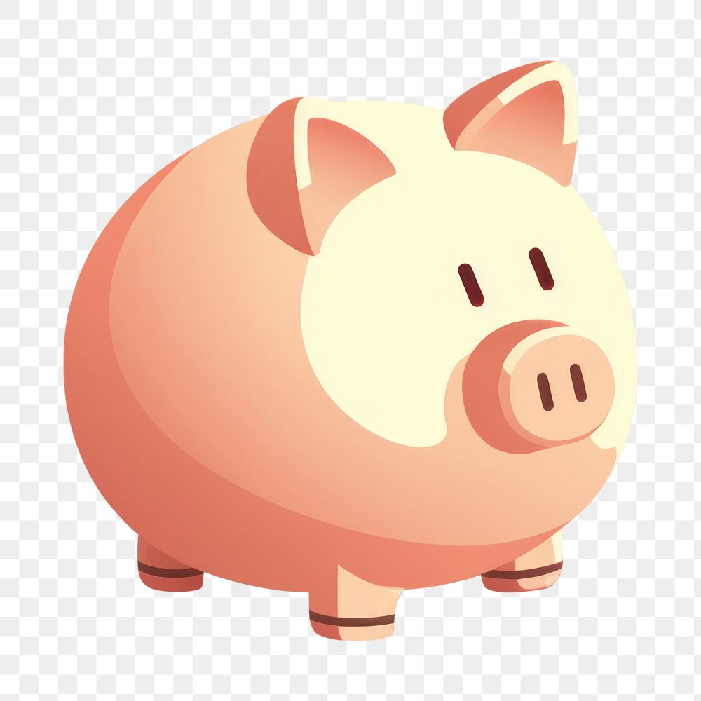 PNG Piggy bank pig mammal representation. 