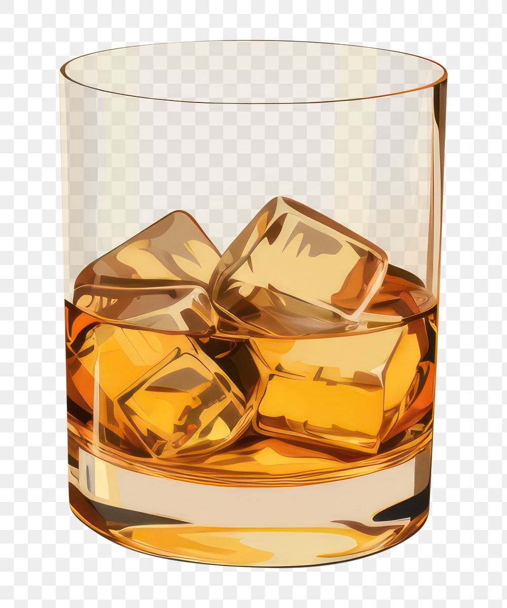PNG Whiskey bottle whisky glass. AI generated Image by rawpixel.