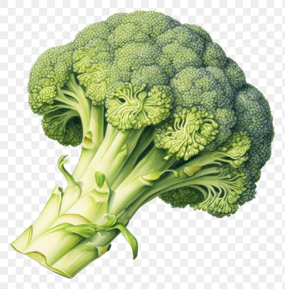 PNG Brocolli vegetable broccoli plant. AI generated Image by rawpixel.