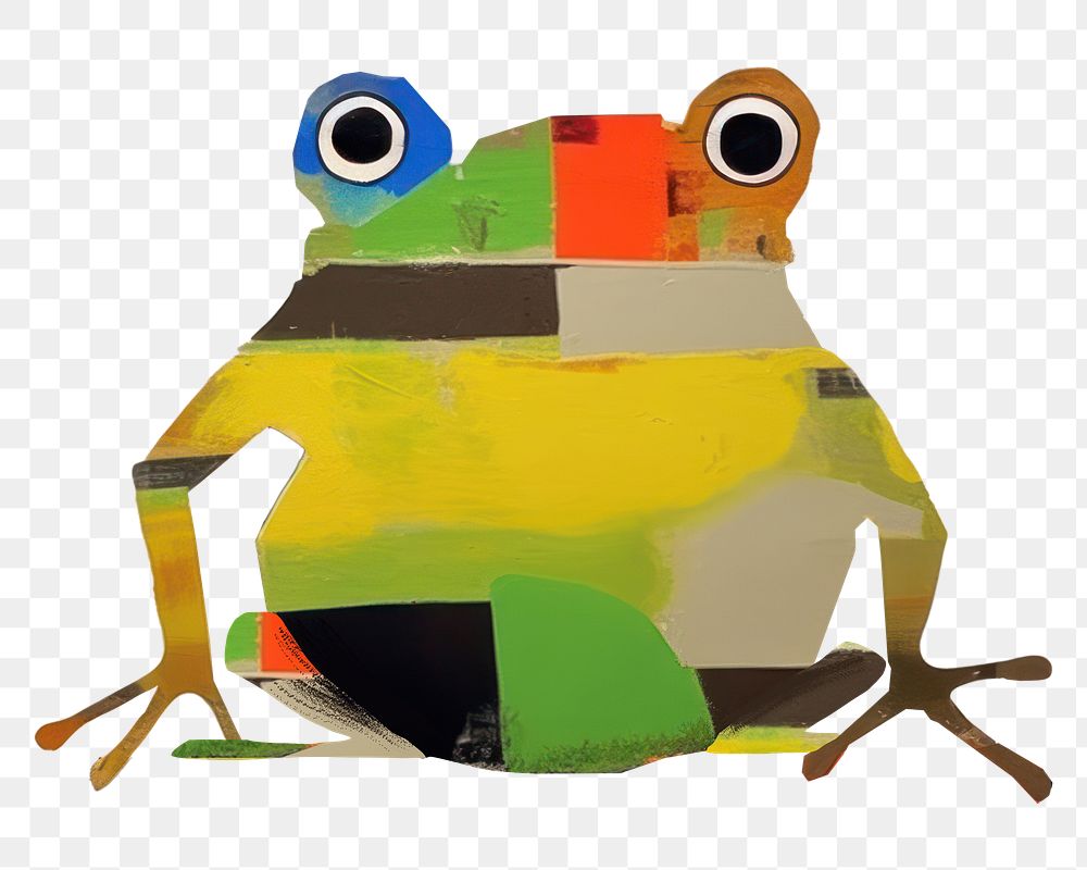 PNG Art painting frog representation. 