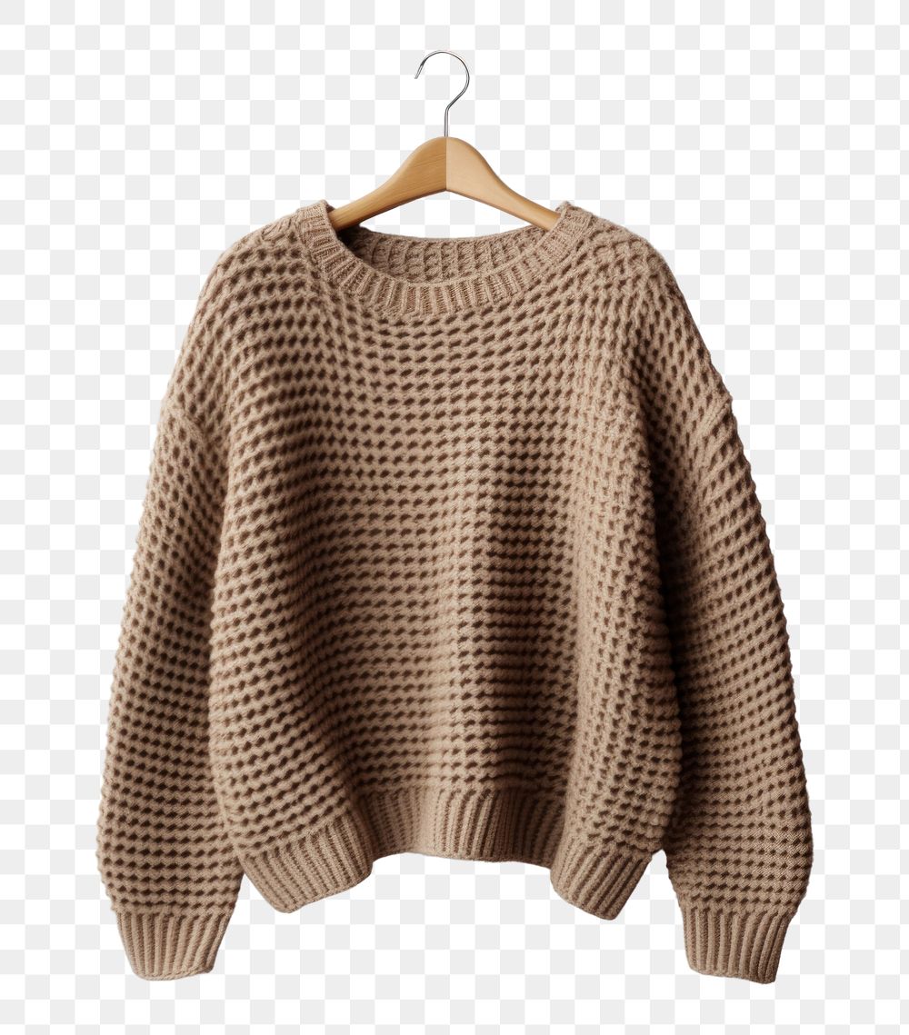 PNG Sweater sweatshirt brown coathanger. 