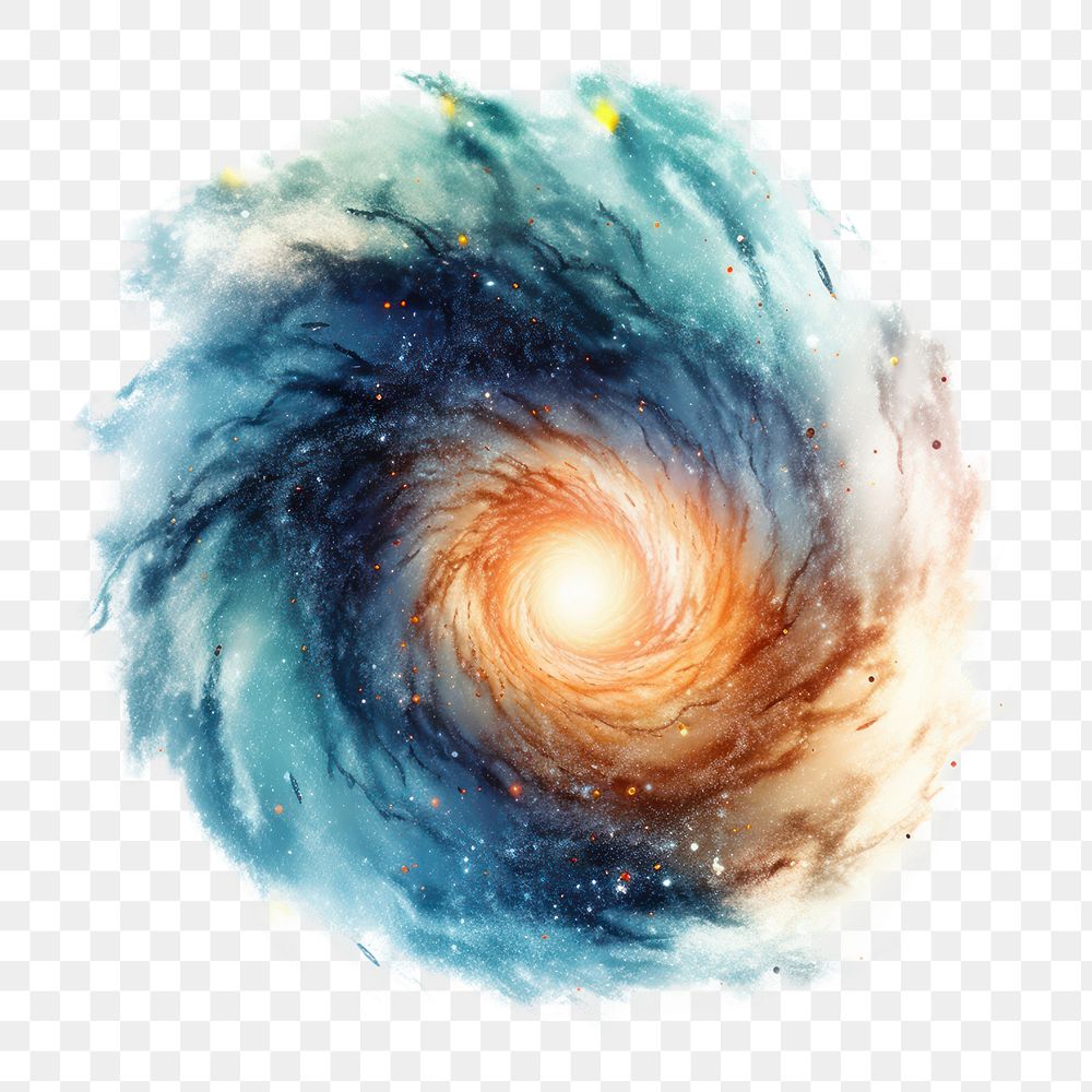 PNG Spiral astronomy galaxy nebula. AI generated Image by rawpixel.