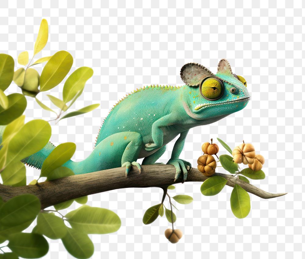 PNG Chameleon reptile cartoon animal. 