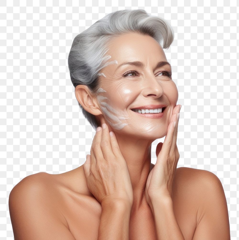 PNG Body care portrait adult smile. AI generated Image by rawpixel.