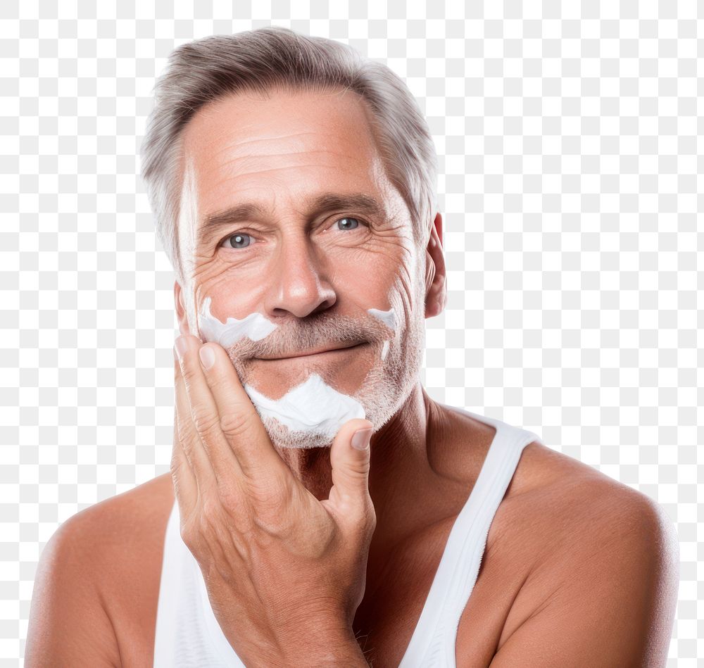 PNG Body care men white background toothbrush. AI generated Image by rawpixel.