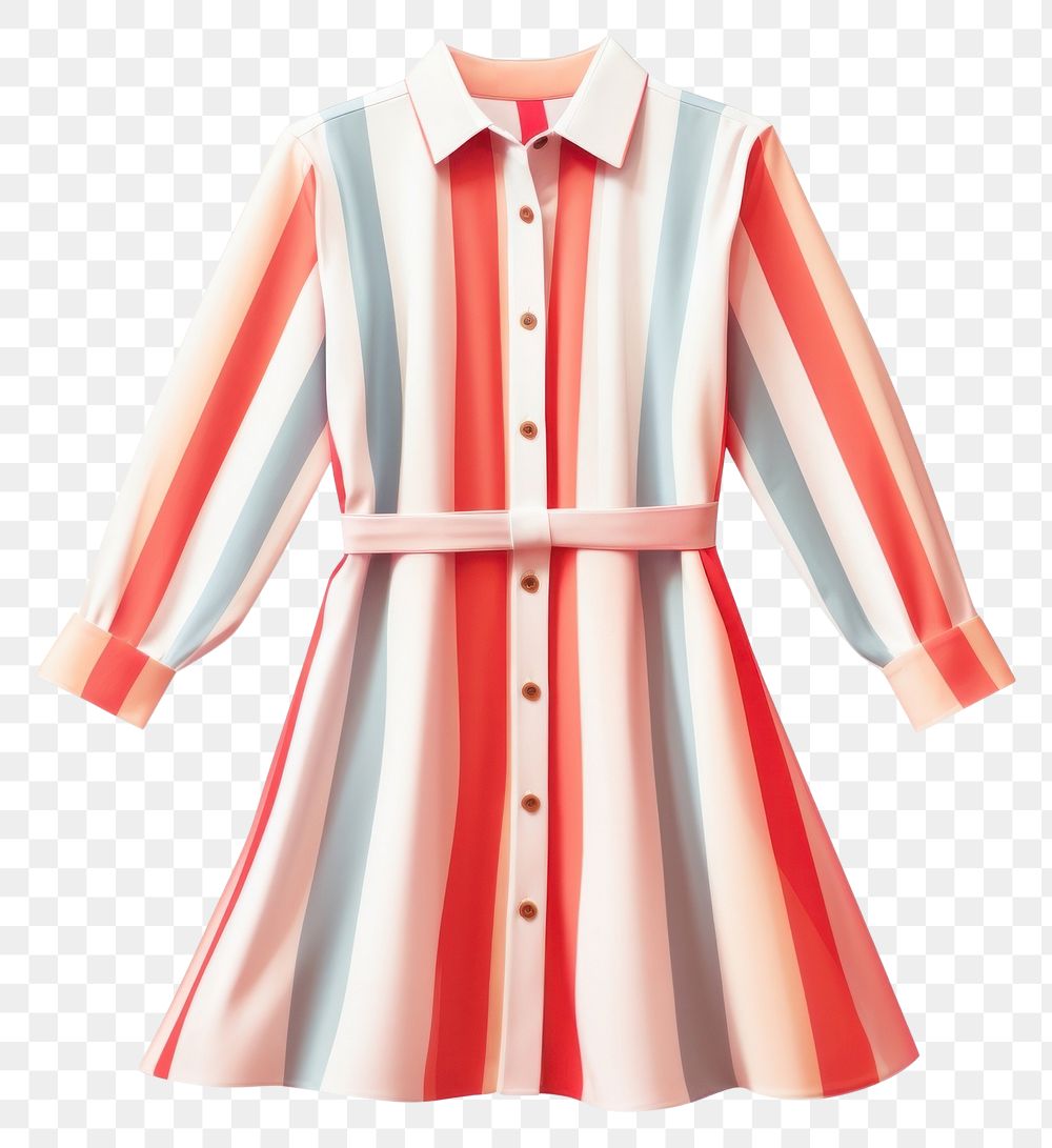 PNG A striped shirt dress fashion sleeve blouse. AI generated Image by rawpixel.