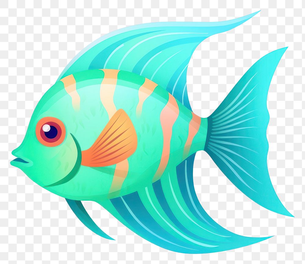 PNG Tropical Fish fish animal white background. AI generated Image by rawpixel.