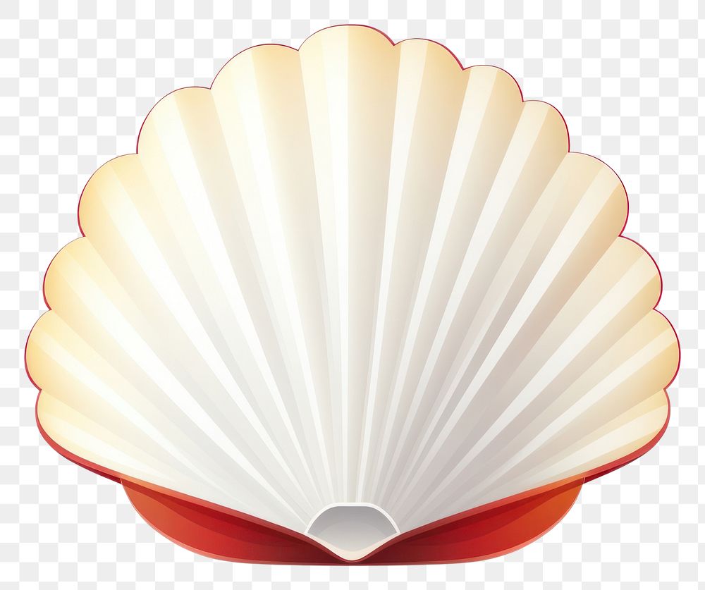 PNG Scallop-seashell clam white background invertebrate. AI generated Image by rawpixel.