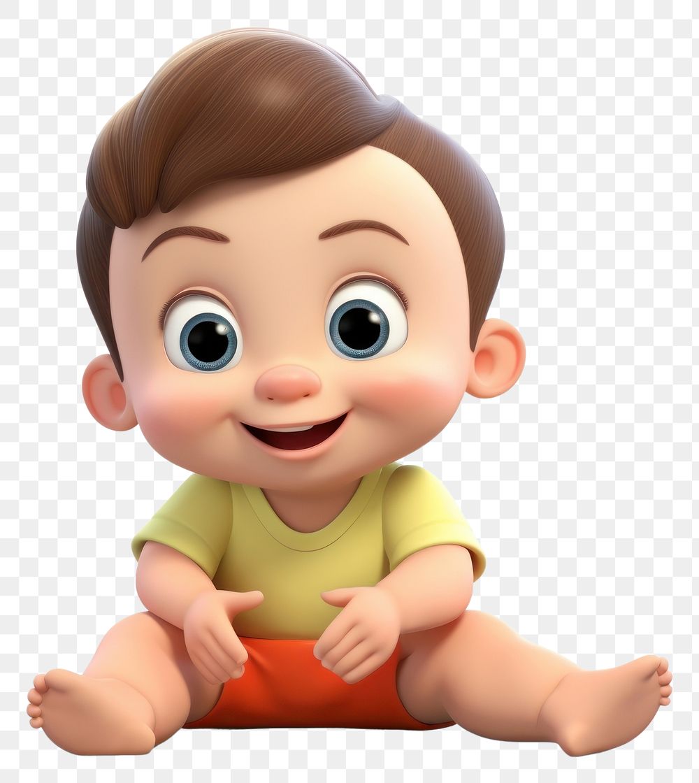 PNG Cartoon baby cute doll. AI generated Image by rawpixel.