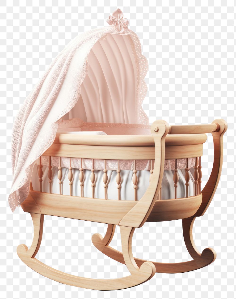 PNG Baby cradle furniture bed white background