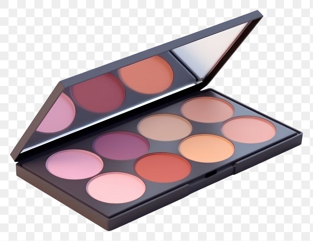 PNG Eyeshadow palette cosmetics white background variation. AI generated Image by rawpixel.