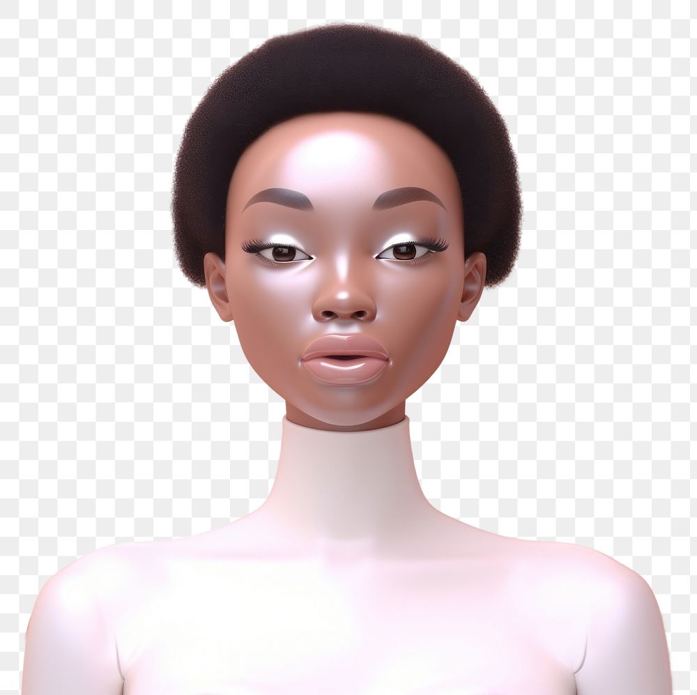 PNG Rubber doll portrait female adult. AI generated Image by rawpixel.