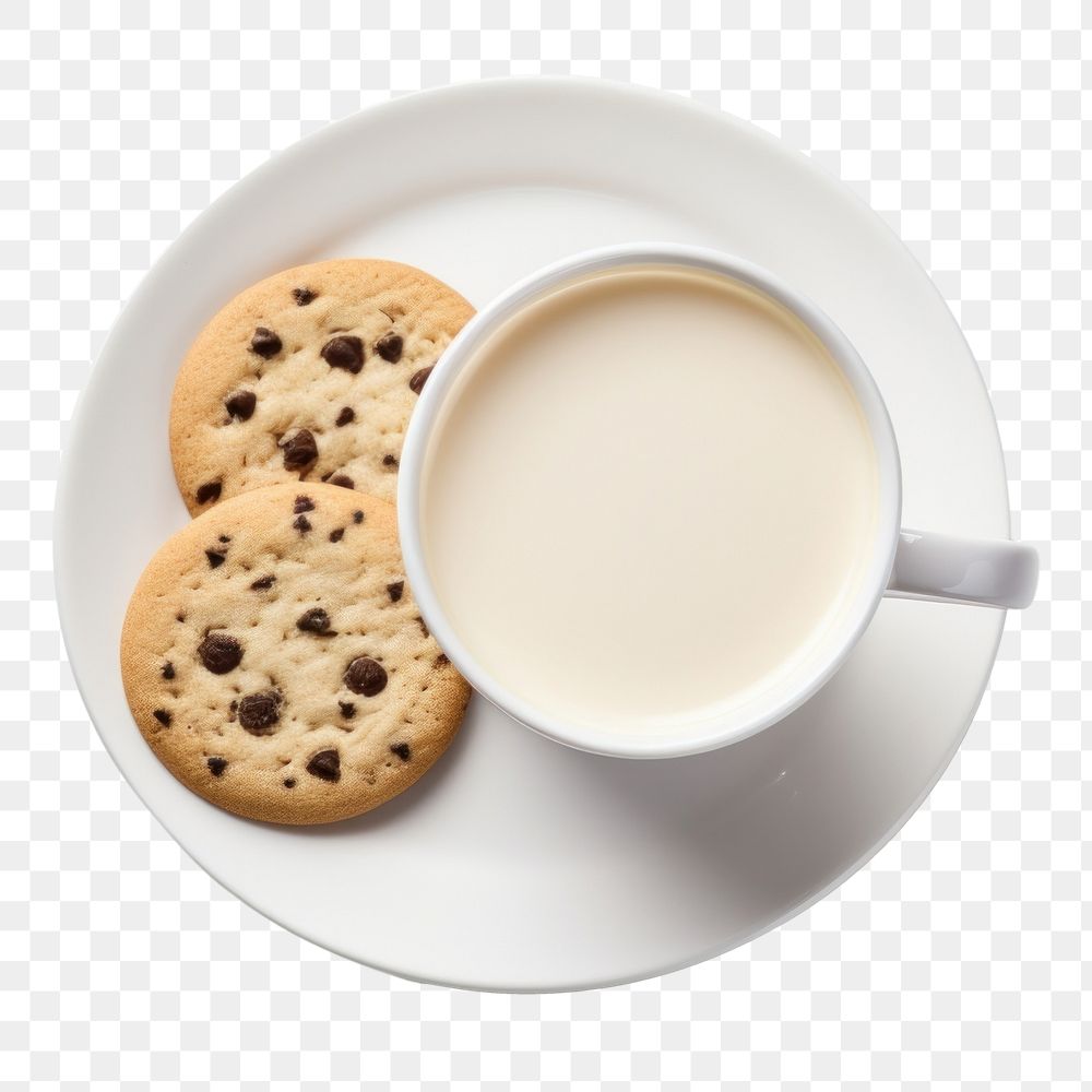 PNG Coffee cookie drink milk. AI generated Image by rawpixel.