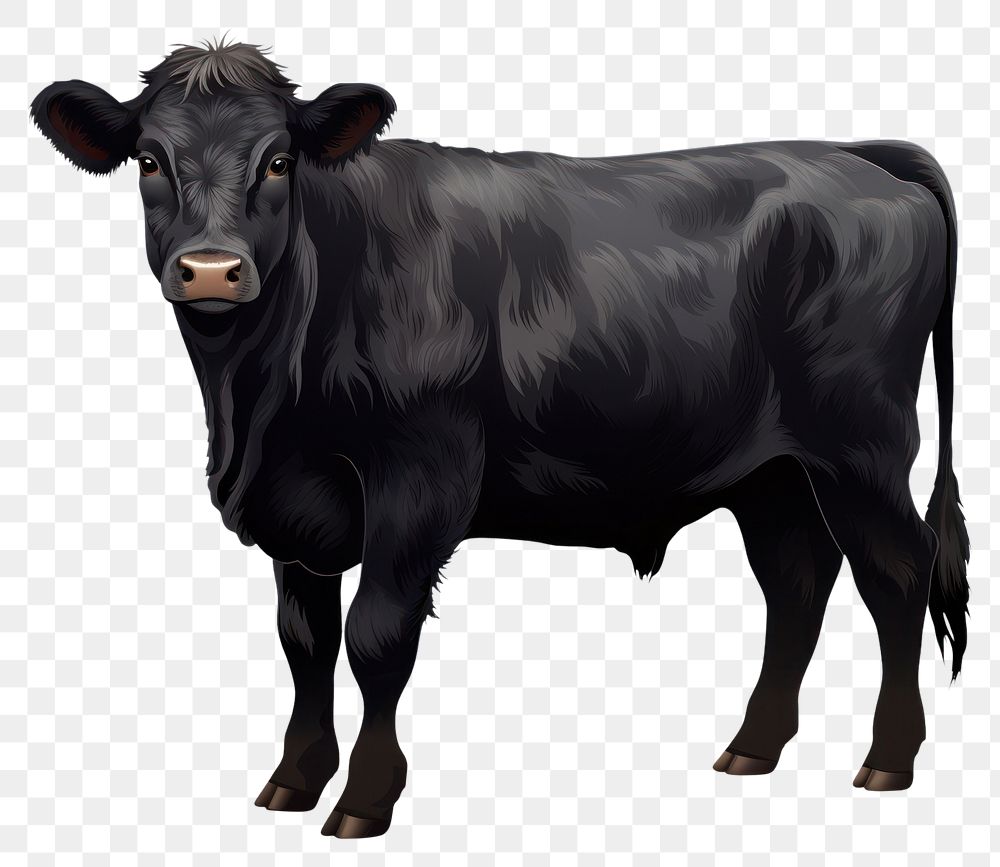 PNG Welsh black cattle livestock mammal animal. AI generated Image by rawpixel.