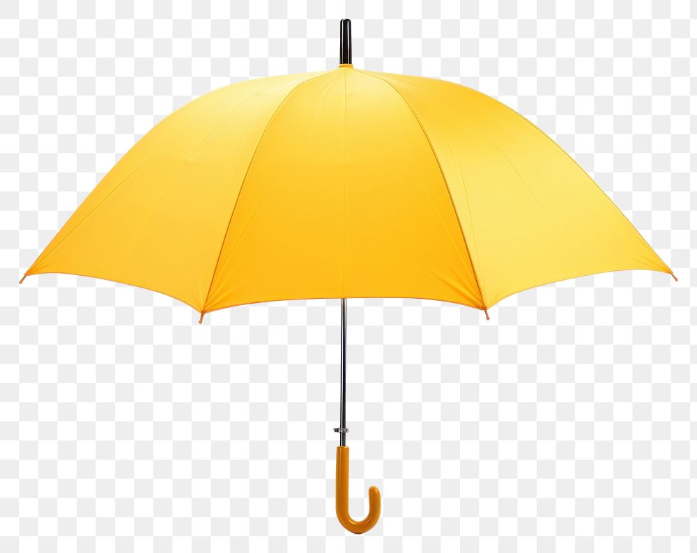 PNG Yellow umbrella yellow white background protection. AI generated Image by rawpixel.