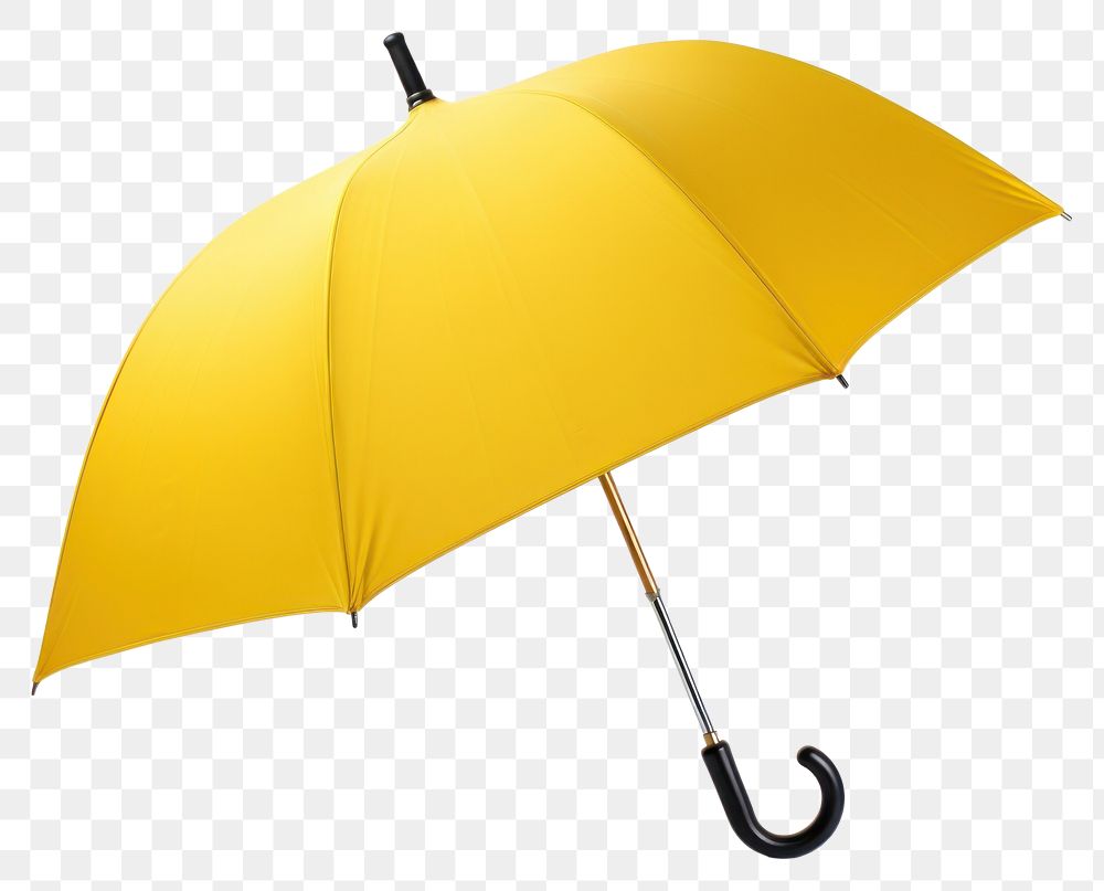 PNG Yellow umbrella yellow white background protection. AI generated Image by rawpixel.