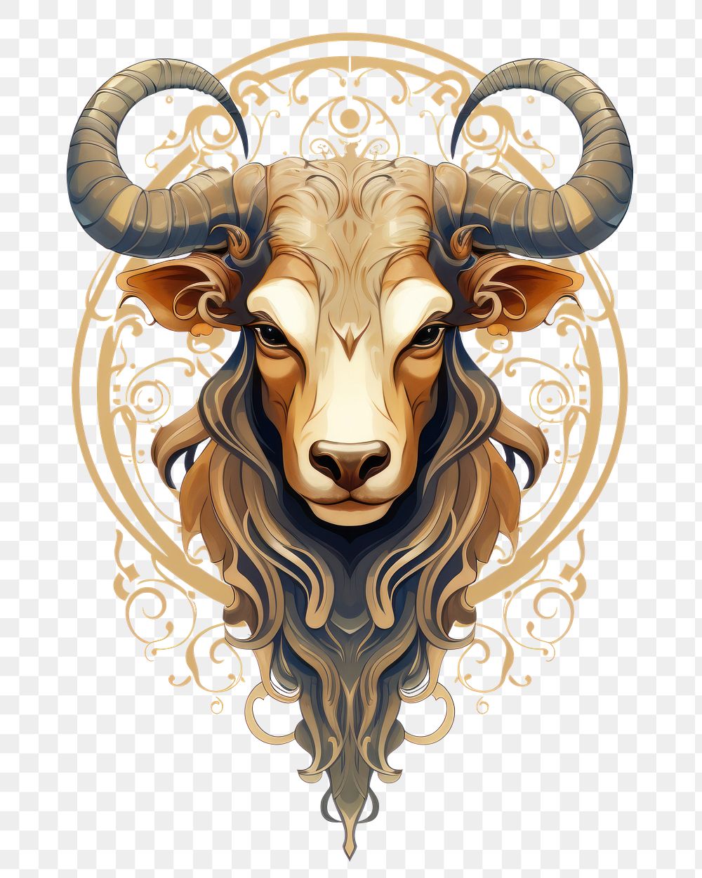 PNG Zodiac taurus livestock buffalo animal. AI generated Image by rawpixel.
