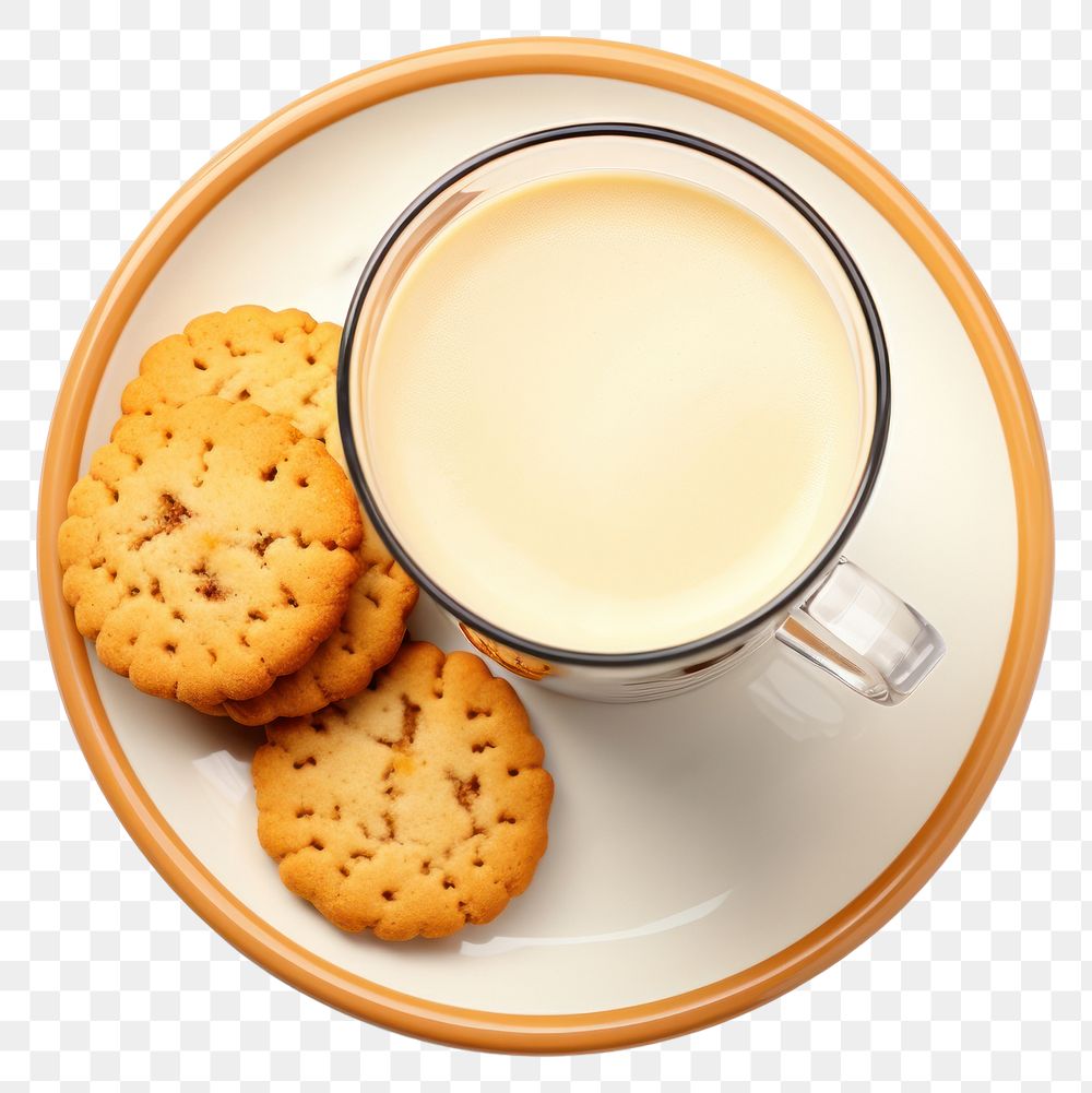 PNG Milk tea biscuit drink food. AI generated Image by rawpixel.
