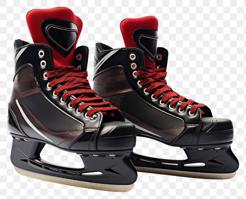 PNG Ice hockey shoes footwear white background competition. AI generated Image by rawpixel.