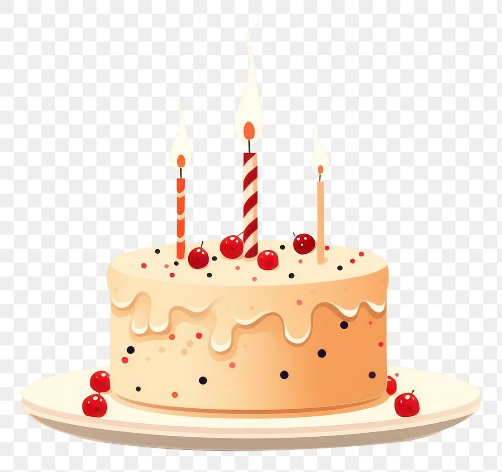 PNG Birthday cake birthday dessert candle. AI generated Image by rawpixel.