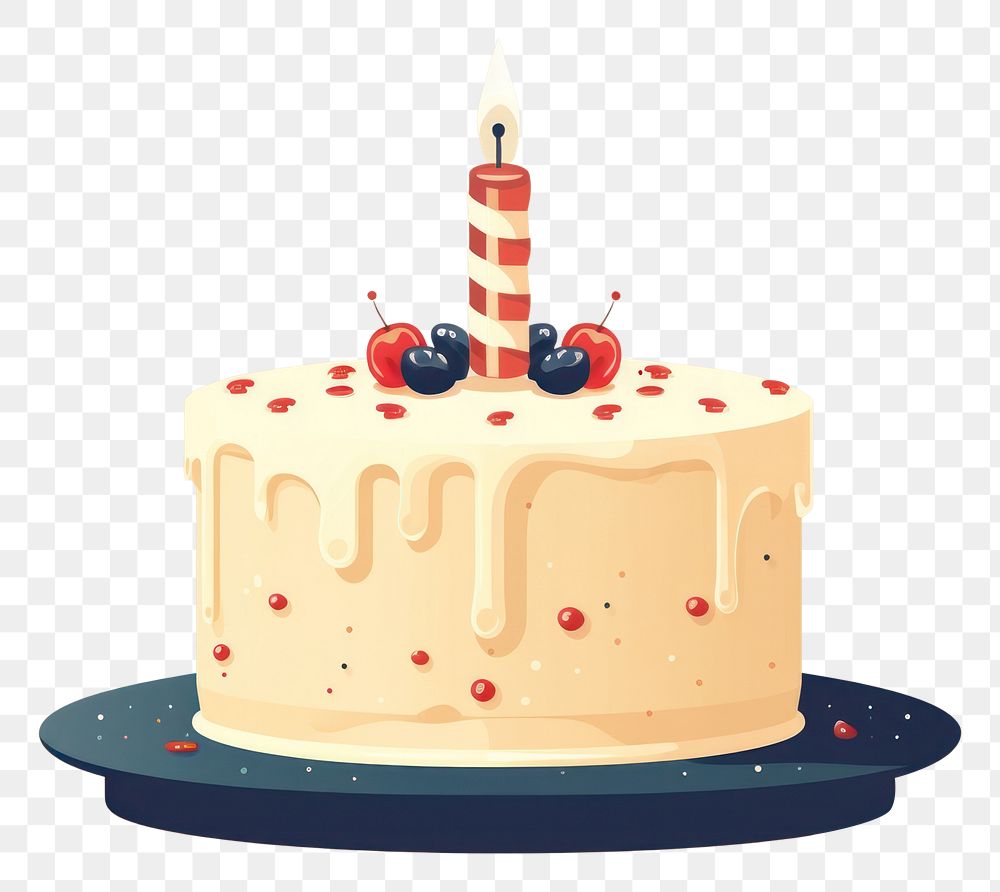PNG Birthday cake birthday dessert candle. AI generated Image by rawpixel.