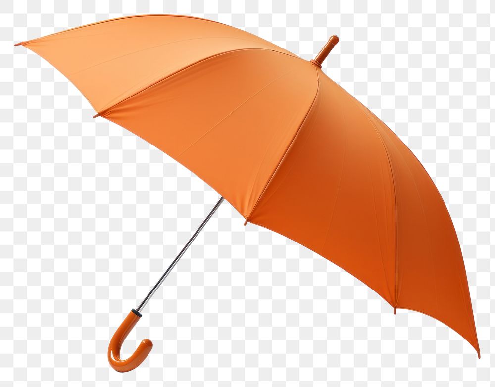 PNG Orange umbrella white background transportation protection. 