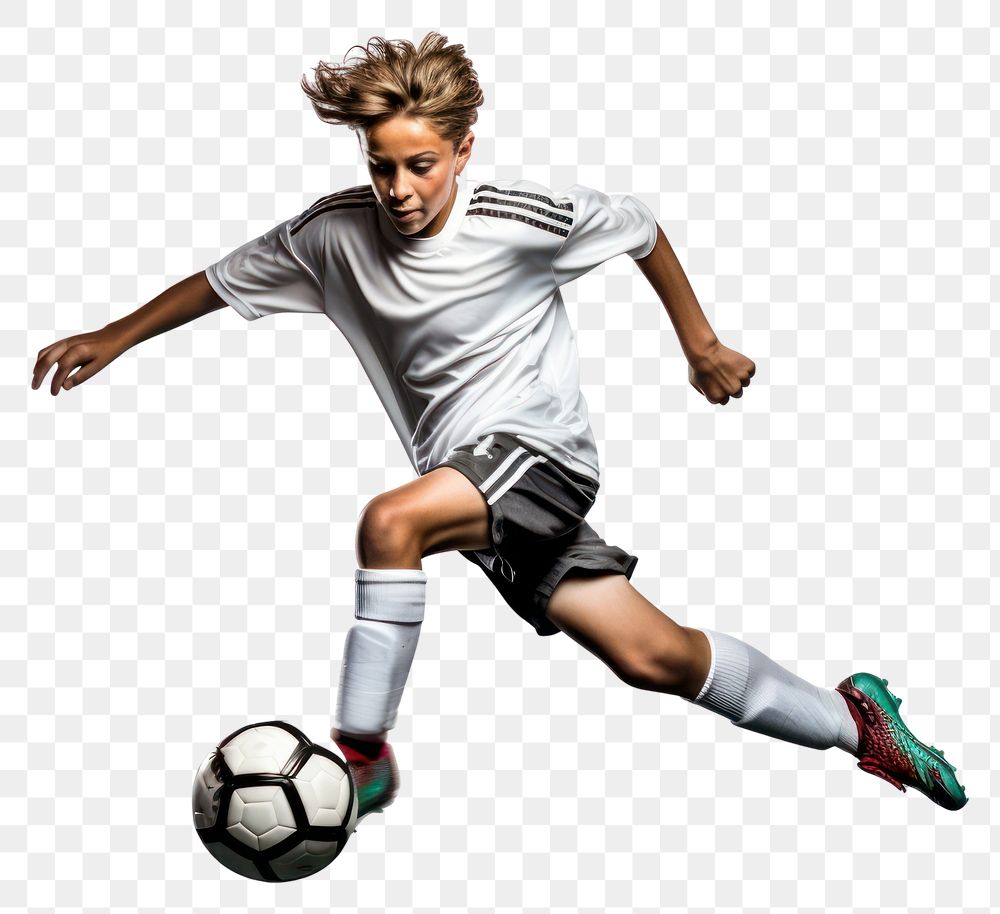 PNG Young footballer kicking sports motion. AI generated Image by rawpixel.