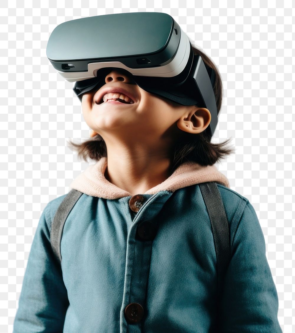 PNG Child wearing vr photo photography accessories. AI generated Image by rawpixel.