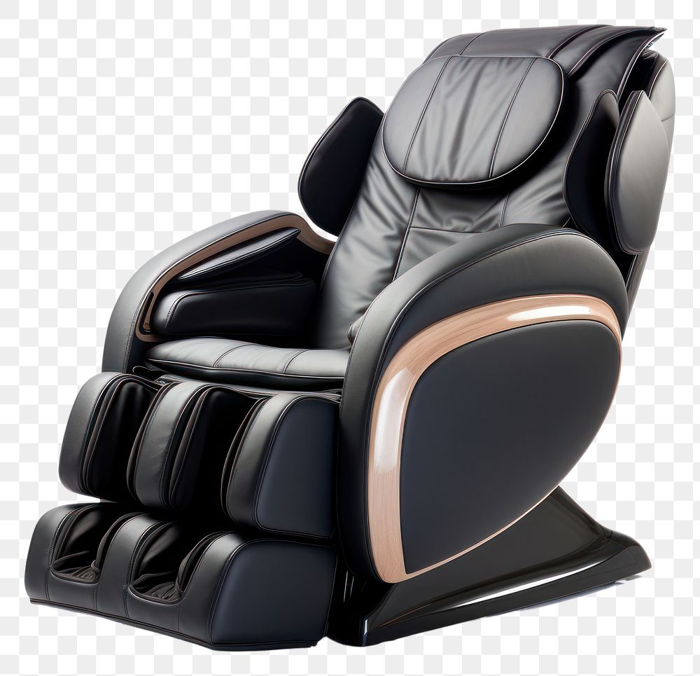 PNG Massage chair white background technology relaxation. AI generated Image by rawpixel.