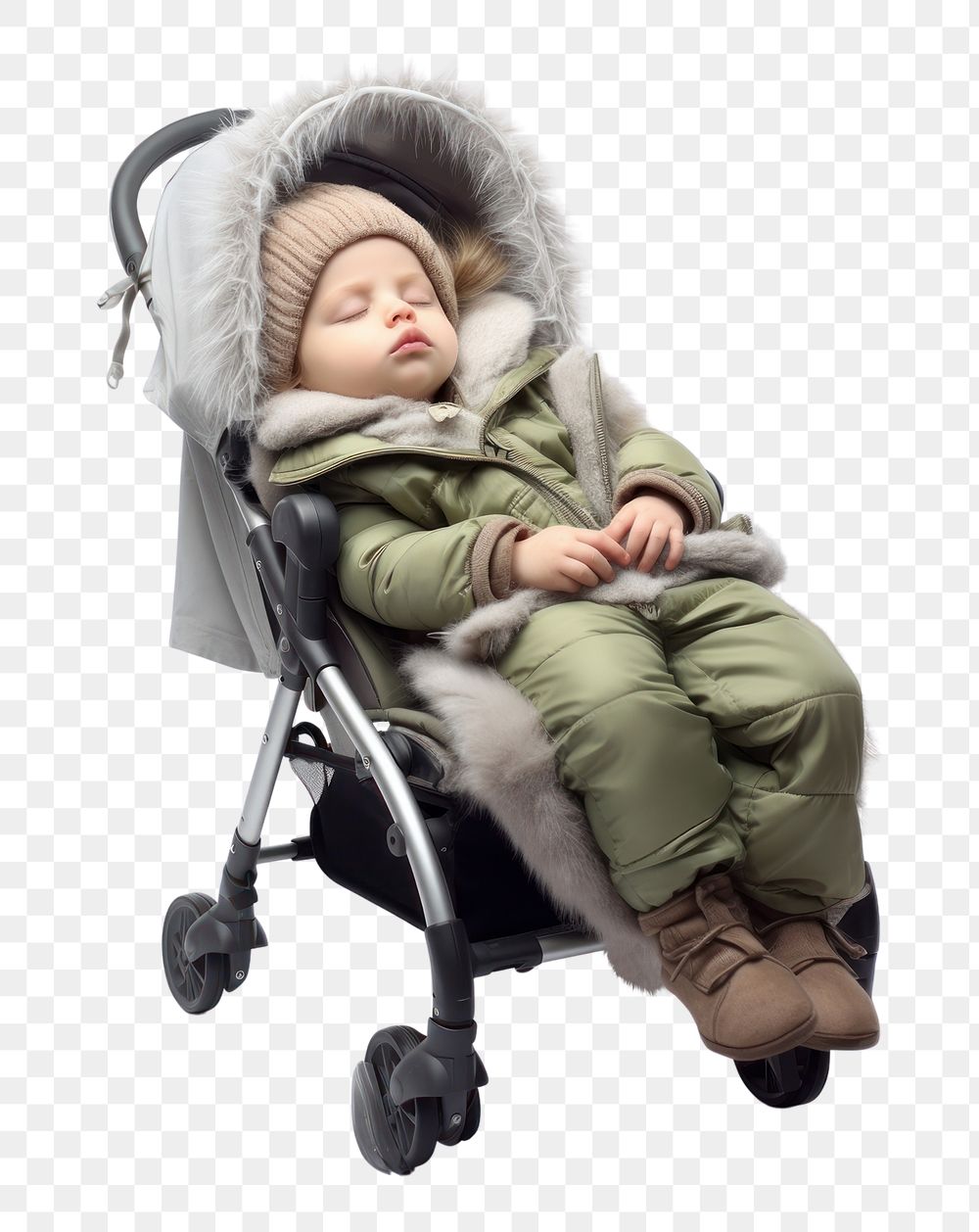 PNG Baby sleeping stroller baby portrait photo. AI generated Image by rawpixel.