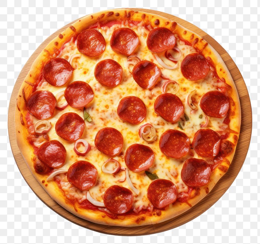 PNG Pizza pepperoni pizza food white background. AI generated Image by rawpixel.
