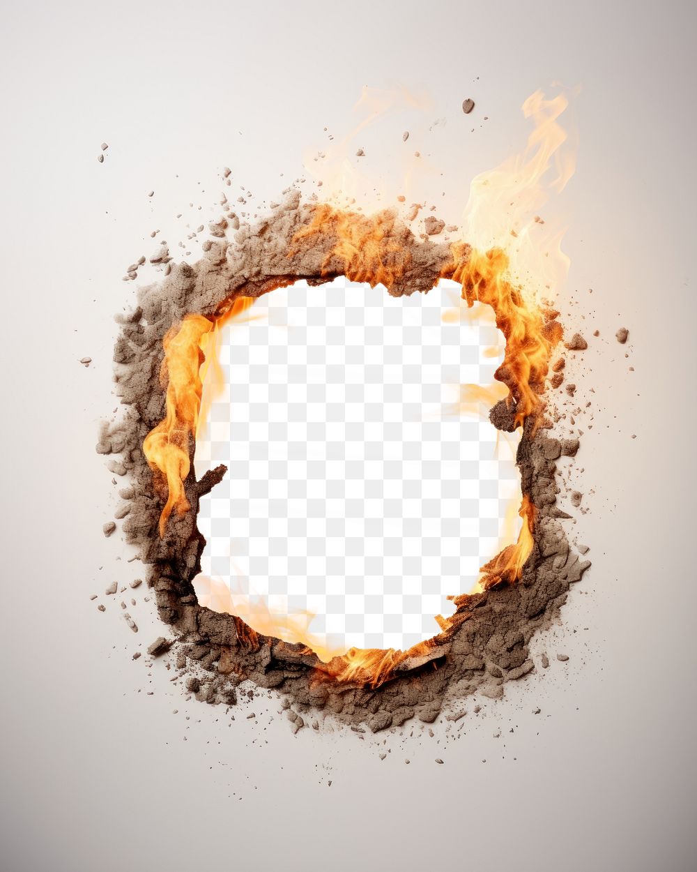 PNG Hole circle flame fire. AI generated Image by rawpixel.