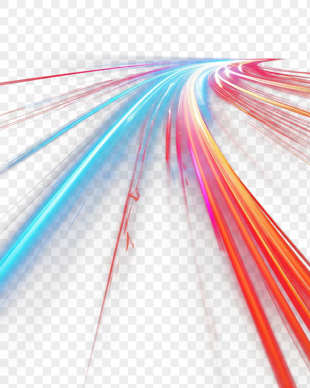 PNG abstract neon road effect, transparent background AI generated image by rawpixel