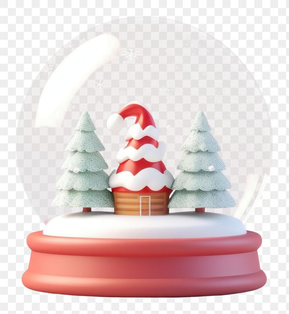 PNG Christmas snow globe ball art representation confectionery. AI generated Image by rawpixel.