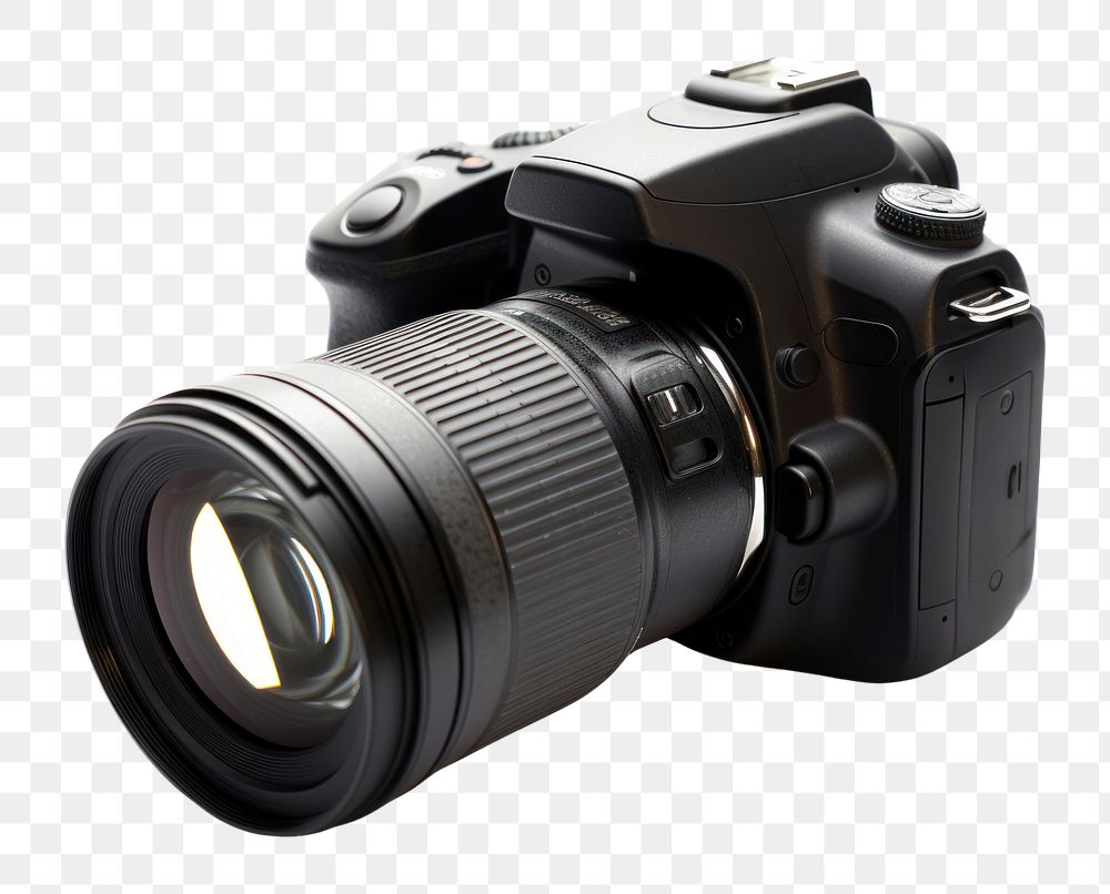 PNG DSLR camera black white background teleconverter. AI generated Image by rawpixel.