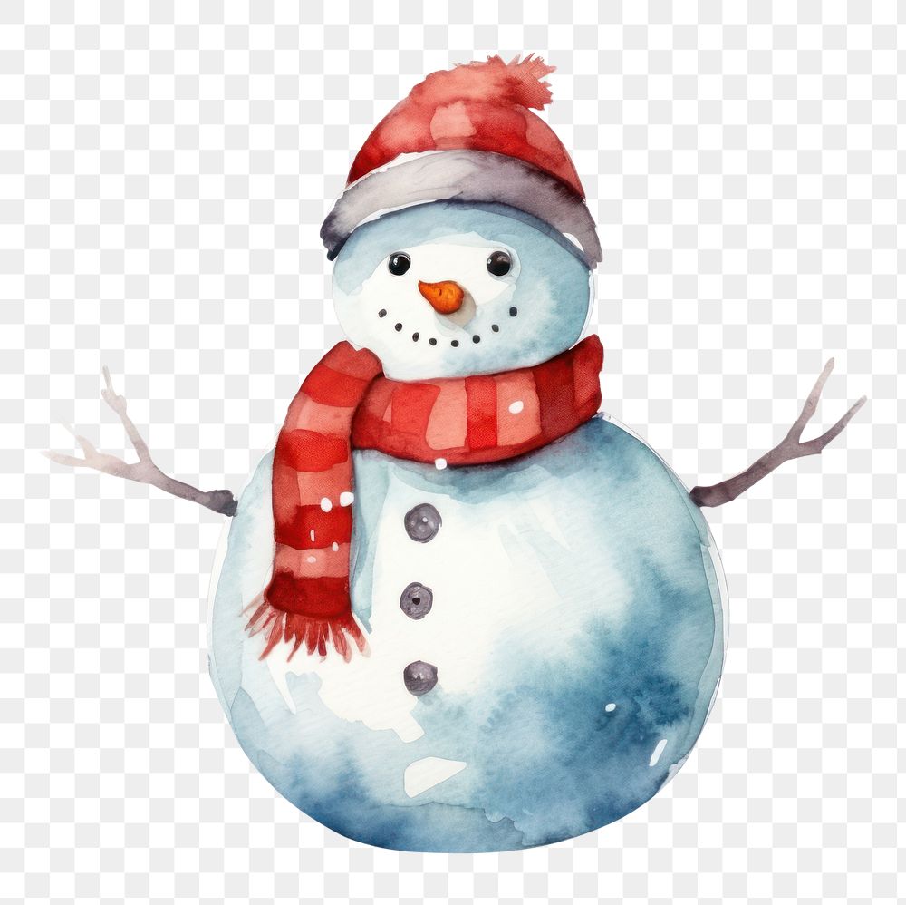 PNG Christmas snowman winter white white background