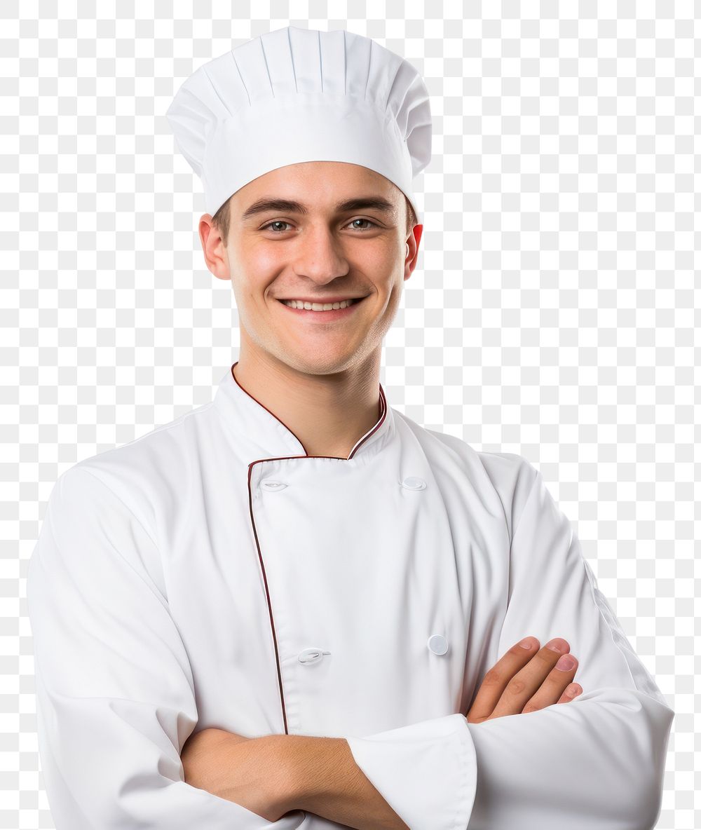 PNG Chef adult smile white background. AI generated Image by rawpixel.