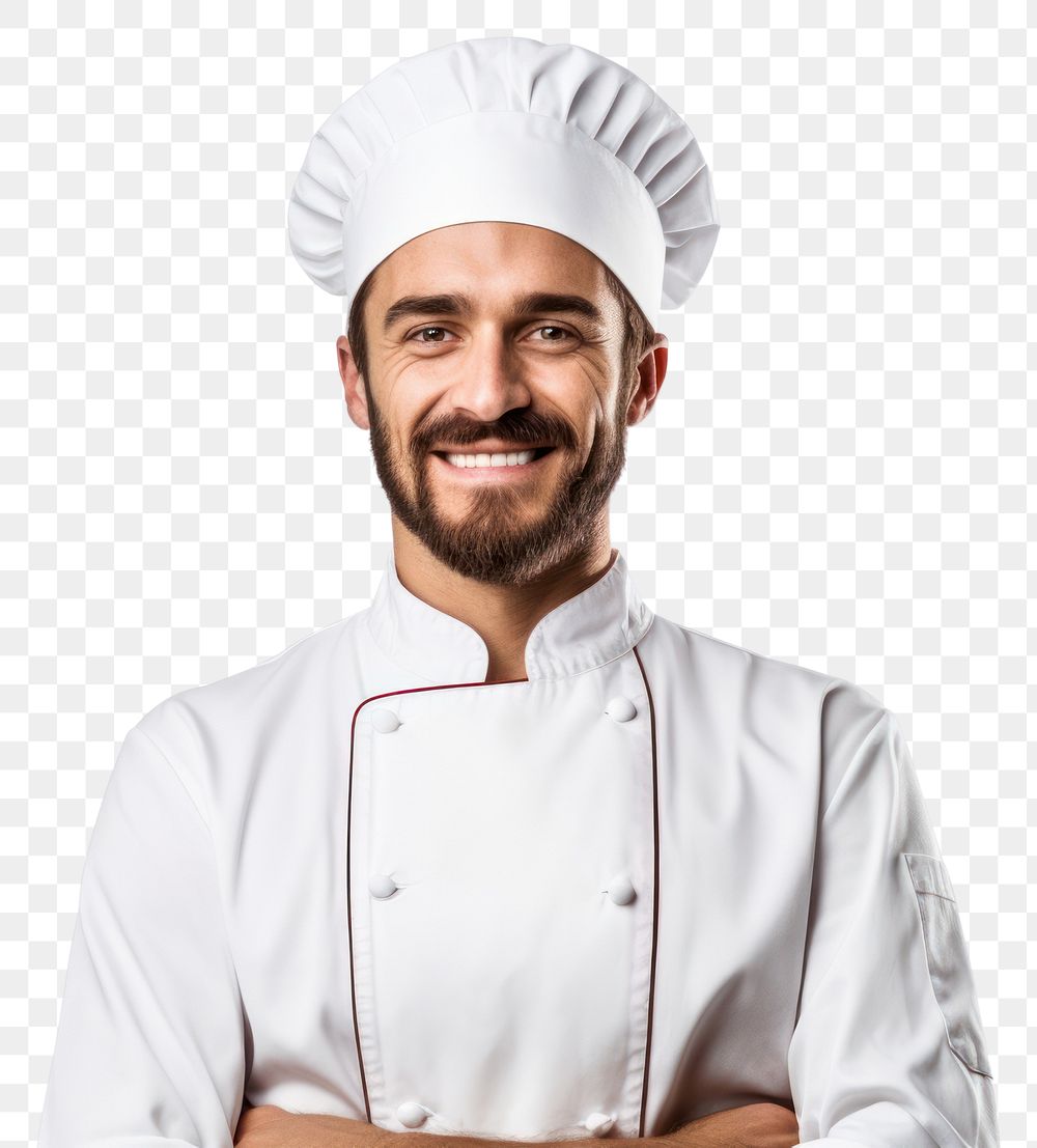 PNG Chef adult smile white background. AI generated Image by rawpixel.