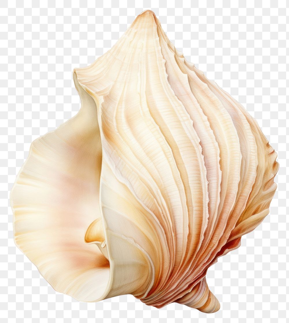 PNG Shell conch white background invertebrate. AI generated Image by rawpixel.