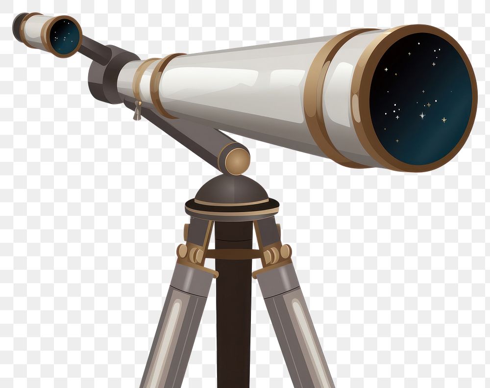 PNG Telescope astronomy surveillance binoculars. AI generated Image by rawpixel.