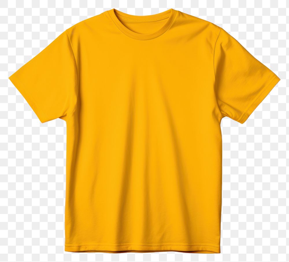 PNG T-shirt yellow white background coathanger. 