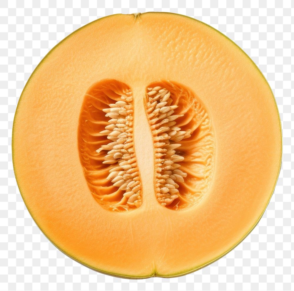 PNG Cantaloupe ripe fruit melon plant. AI generated Image by rawpixel.
