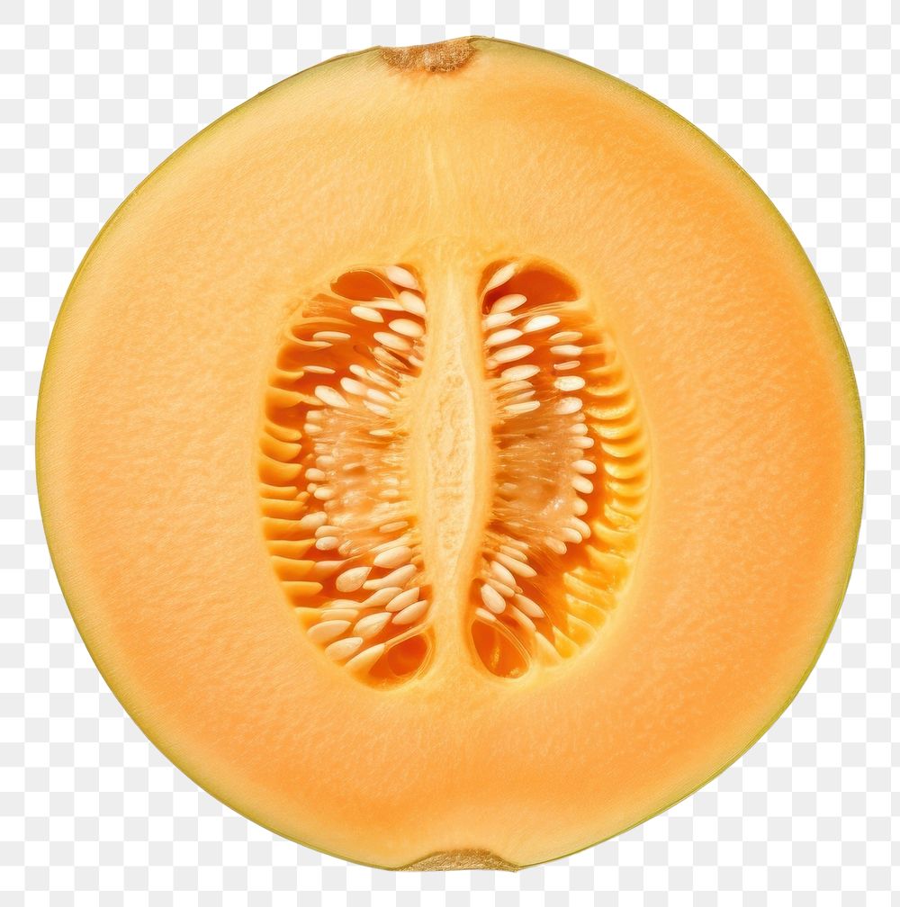 PNG Cantaloupe ripe melon fruit plant. AI generated Image by rawpixel.