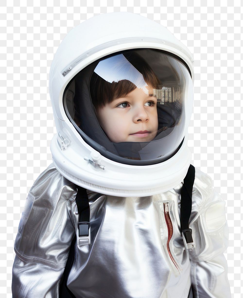 PNG Astronaut kid helmet protection innocence. 