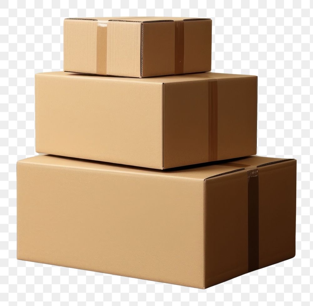 PNG Cardboard box carton brown. AI generated Image by rawpixel.