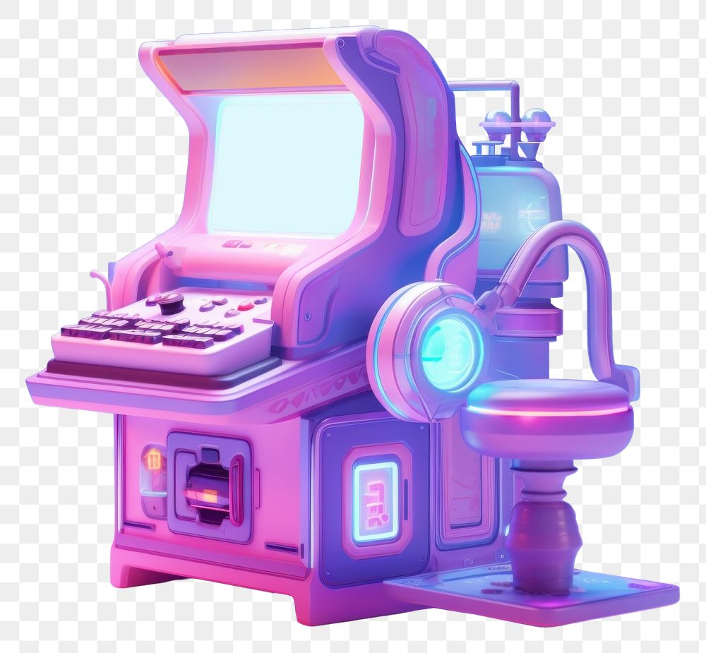 PNG Retro game machine cartoon technology casino. AI generated Image by rawpixel.