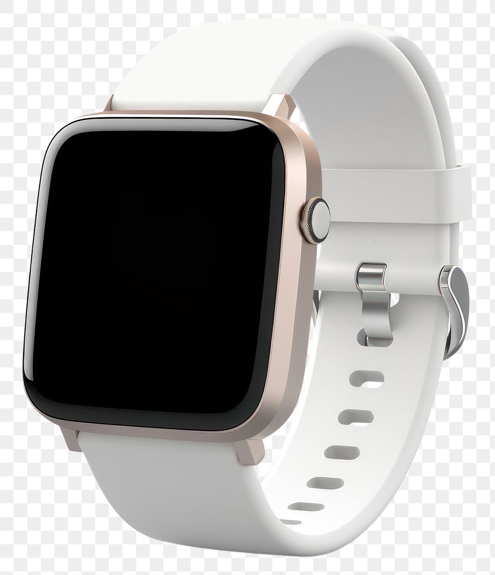 PNG Smartwatch wristwatch white font. AI generated Image by rawpixel.