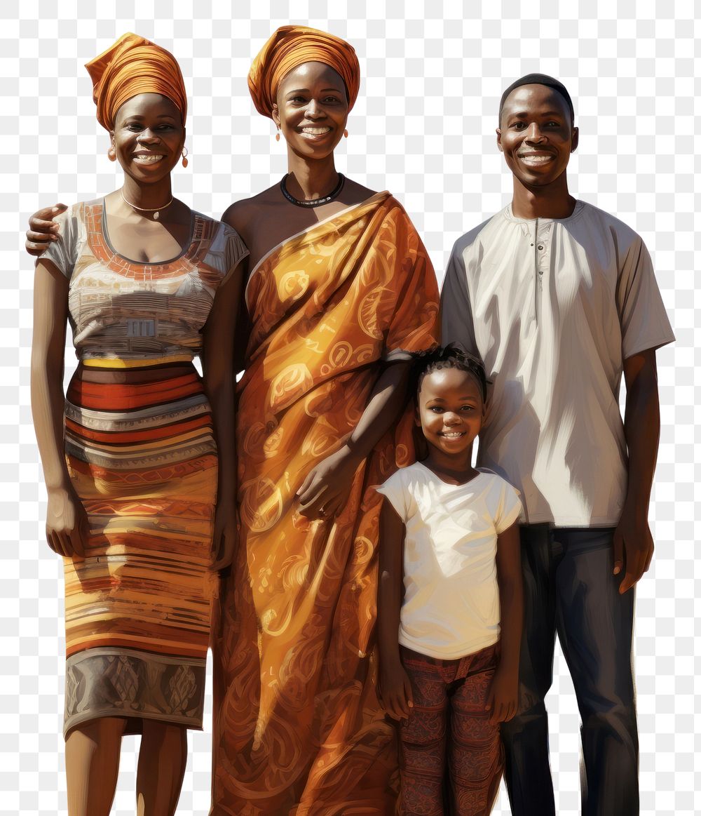 PNG African family portrait outdoors adult. AI generated Image by rawpixel.