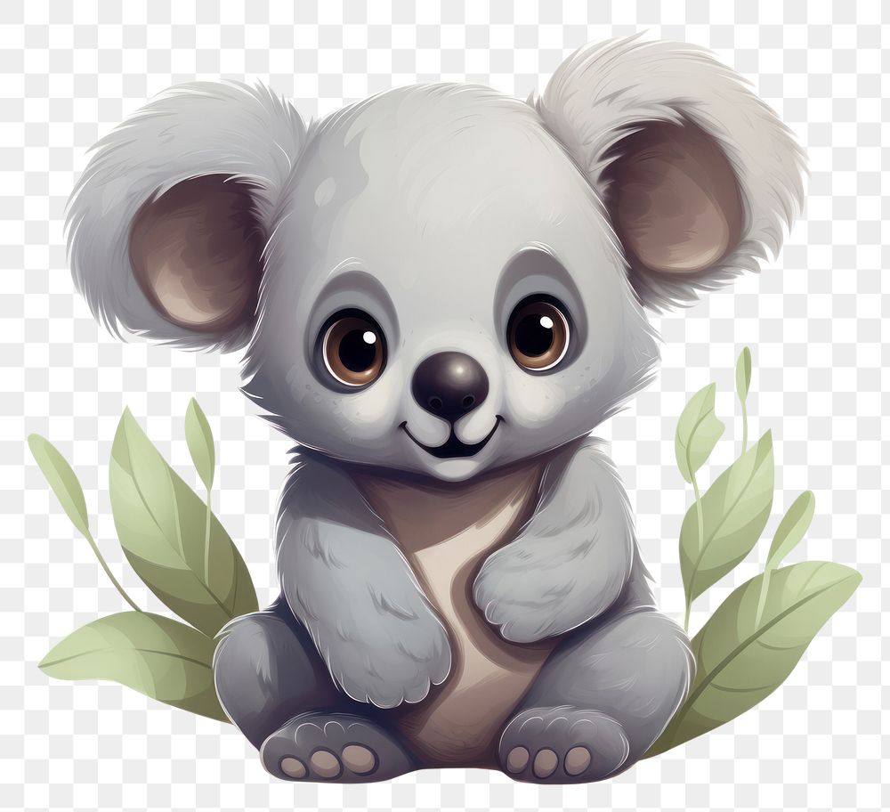 PNG Cute koala drawing mammal animal. 